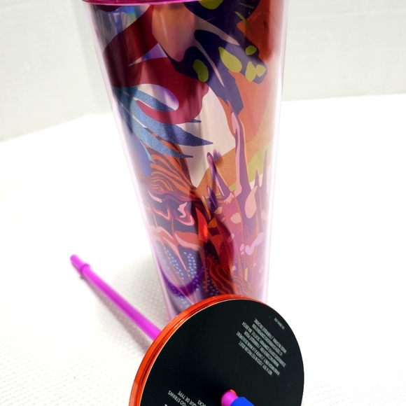 NEW Starbucks 2024 Summer Silicone Butterfly Straw Topper Iridescent Cold Cup - Picture 8 of 9